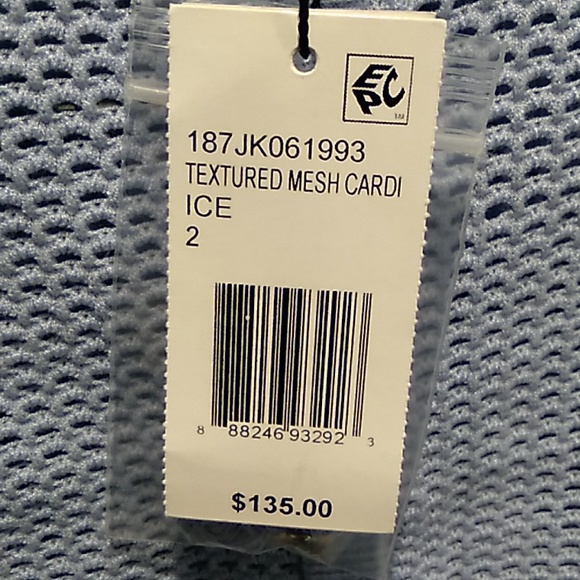 NWT Milly Minis size 2 blue textured mesh cardigan with beautiful buttons - Picture 4 of 6